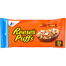 REESE'S PUFFS Breakfast Cereal, Chocolatey Peanut Butter Cereal Bag, 35 oz...... picture