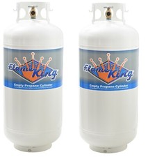 Twin Pack 40LB EMPTY Propane Cylinder Refillable Steel LPG Tank with OPD Valve picture