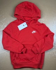 Nike Sweatshirt Kids SMALL University Red Club Fleece Hoodie Sweater Boys Youth picture