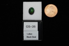 1.40ct Natural Ethiopian Black Opal Oval Cabochon picture
