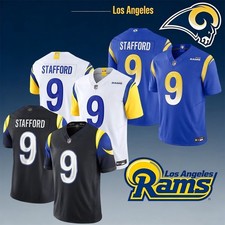 New Rams Men's #9 Matthew Stafford Limited Game Player All Stitched Jersey All picture