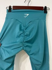 Gymshark Power Regular Leggings Teal Blue Womens Size S Ruched Scrunch Butt picture