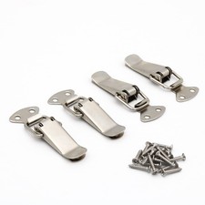Latch, Stainless Steel Spring Loaded Toggle Latch, Silver Catch Hasp Clamp Clip picture