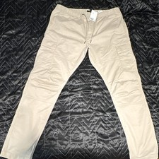 H&M Men’s Slim Fit Beige Cargo Pants XL 34