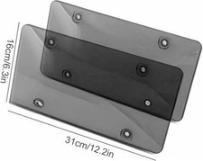 2X Unbreakable License Plate Covers+Frames Auto Tag Shield Protector Front Rear picture
