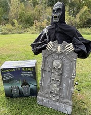 Spirit Halloween 2008 GUARDIAN OF THE GRAVE Animatronic Sounds Glowing Eyes picture