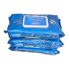 Inspire Premium Washcloths 50 Ct 8x12 Blue Alcohol/Latex Free pH Balanced picture