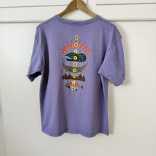 Vintage 90s Patagonia Purple Cotton Beneficial T's No Snow Animals Men’s Large picture
