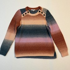 Madewell Wool and Alpaca Blend Sweater S Ombre Earthy Coastal Sunset Textured picture