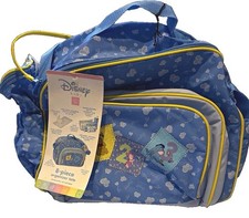 New- 1990s Vintage Pooh Disney Baby 8-Piece Organizer Diaper Bag picture