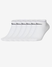 Nike No Show L Size Unisex Athletic Socks, Pack Of 6 - White picture