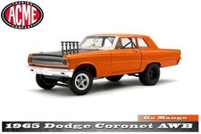 New Acme 1:18 Scale 1965 Dodge Coronet AWB - Go Man Go A1806514 picture