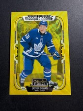 2025-26 O-Pee-Chee Platinum EASTON COWAN Marquee Rookie Neon Yellow Surge Leafs picture