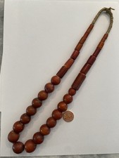 Antique Strand Of Venetian Cornaline D’aleppo African Trade Beads, Yellow Core. picture