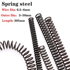 Black Compression Spring 0.3mm-6mm Wire Diameter 305mm Length Springs Steel picture