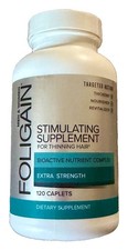 FOLIGAIN Supplement For Thinning Hair 120 Caplets Men & Woman FREE FAST SHIPPING picture