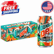Mountain Dew Baja Blast Cabo Citrus, 12 fl oz 12 Pack Cans-free shipping picture