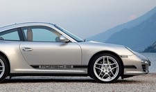 Custom Side Short Triple Stripe Decals Graphic Set for 911 2005-11 997 Porsche picture