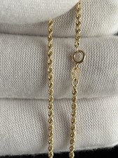 Vintage 10k Yellow Gold Rope Chain Bracelet 7” Ladies  picture