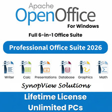 Open Office Home and Student 2026 for Windows - Full 6 in 1 Office Suite on USB picture