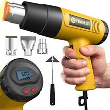 Team Z 1800w Heat Gun Kit 212 F to 1112 F Lcd Display Overload Protection 4 Nozz picture