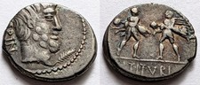 Roman Republic L Titurius Sabinus Silver Denarius 89 BC Sabine Women BMC 2325 picture