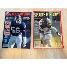 Vintage 1987 NFL Team Book & Sports History Mag LT Premiere Issue Lot picture