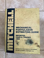 Mitchell Mechanical Parts & Labor Estimating Guide Imported Cars & Trucks 1984 picture