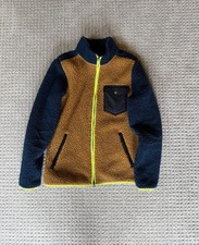 LL Bean x Todd Snyder Hi-Pile Sherpa Zip Fleece Jacket, Blue Brown, Size Small picture