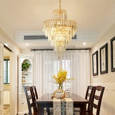 Elegant Crystal Chandelier Modern Ceiling Light Pendant Fixture Lighting Lamp picture