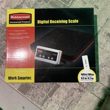 Rubbermaid Commercial Digital Receiving Scale 400lb Capacity 12x12
