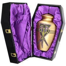 WWE Officially Licensed UNDERTAKER REPLICA COMMEMORATIVE URN WITH COFFIN CASKET picture