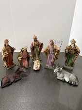 Vintage Italian Papier-Mâché Cartapesta Nativity Set – Fratelli Colella 8pc Set picture