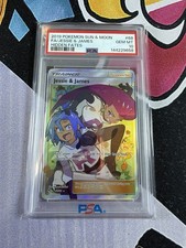 2019 Pokemon PSA 10 Jesse & James Full Art Trainer 68/68 Sun Moon Hidden Fates picture