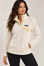 Patagonia Re-Tool Snap-T Fleece Pullover Jacket Womens Small Cream White 25441 picture