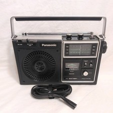 Vintage Panasonic RF-1080 AM/FM PSB 3-Band Portable Radio Black TESTED picture