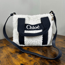 Chloe Woody Faux Shearling Fur Tote Bag 2-Way Small Size Luxury Children’s picture