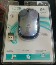 Logitech M225 Wireless Optical Mouse w/Scroll-Wheel Nano Gray Black NEW picture
