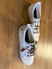 Sperry Top-Sider Memory Foam Women’s White Canvas Lace-Up Sneakers 7.5 STS81903 picture