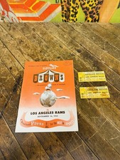 VINTAGE 1951 CLEVELAND BROWNS  VS LOS ANGELES RAMS FOOTBALL PROGRAM 2 TICKET NFL picture