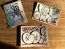 2013-2016 Graffiti Stickers Hand Drawn Lot Of Three Pieces picture