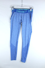 Gymshark Flex Low Waist Leggings Womens Medium Blue Athletic Athleisure Dry picture