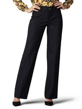 Lee Women’s Black Flex Motion Regular Fit Trouser Pant Size 8 Long 104633201  picture