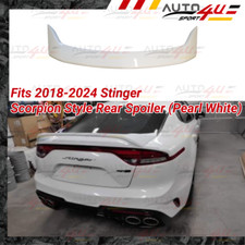Fits Stinger 2018-2024 Pearl White Scorpion Edition GT Style Trunk Spoiler Wing picture