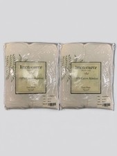 Pair (2) New Linen Source 100% Cotton Matelasse Euro Shams Fern Embroidery 26x26 picture