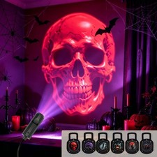  Led Halloween USB Projector Light Night Lamp w/ 6 Patterns Holiday Decor USA picture