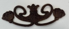 ANTIQUE 1915 SINGER TREADLE SEWING MACHINE DRAWER SIDE WOOD APPLIQUÉ (s), VGC picture
