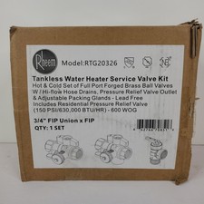 Rheem RTG20326 Tankless Water Heater Service Valve Kit 3/4