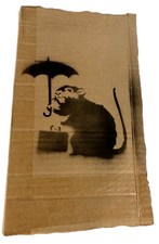 Rare Banksy   Cardboard Artwork (Entry Ticket/Banksy to Bitcoin) picture