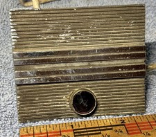 vintage 1937 PACKARD old automobile DASH TRIM PIECE with antique RED GLASS JEWEL picture
